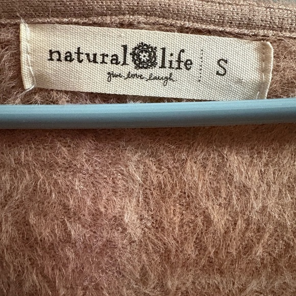 Natural Life V-Neck Fuzzy Sweater in Cream - Picture 3 of 3